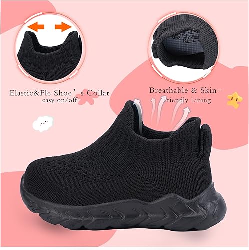 Boys and Girls Indoor Non-Slip Baby Toddler Shoes Breathable Lightweight